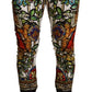 Elegant Multicolor Napoleone Print Sweatpants