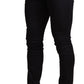 Elegant Slim Fit Dark Blue Denim Jeans