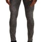 Elegant Gray Wash Skinny Jeans