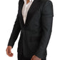 Elegant Patterned Slim Fit Blazer Jacket