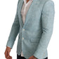 Elegant Light Blue Linen Blazer