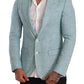 Elegant Light Blue Linen Blazer
