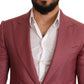 Elegant Pink Cashmere Silk Men's Blazer