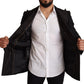 Elegant Black Silk-Wool Blend Blazer