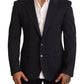 Elegant Dark Blue Slim Fit Blazer