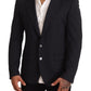 Elegant Dark Blue Slim Fit Blazer