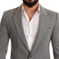 Elegant Slim Fit Gray Blazer