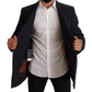 Elegant Dark Blue Double-Breasted Blazer