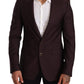 Elegant Purple Slim Fit Blazer
