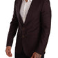 Elegant Purple Slim Fit Blazer