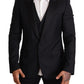 Sapphire Martini Slim Fit Blazer & Vest Ensemble