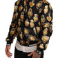 Opulent Silk Satin Bomber with Signature Print