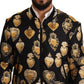 Opulent Silk Satin Bomber with Signature Print