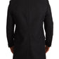 Elegant Gray Virgin Wool Trenchcoat