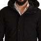 Elegant Lightweight Black Windbreaker Jacket