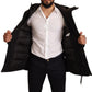 Elegant Lightweight Black Windbreaker Jacket