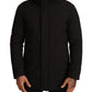 Elegant Lightweight Black Windbreaker Jacket