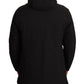 Sleek Black Lightweight Hooded Windbreaker