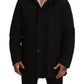 Sleek Black Lightweight Hooded Windbreaker
