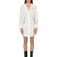 Elegant Puzzle Patterned Long Sleeve Dress
