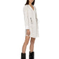 Elegant Puzzle Patterned Long Sleeve Dress