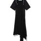 Elegant Long Asymmetrical Polo Dress