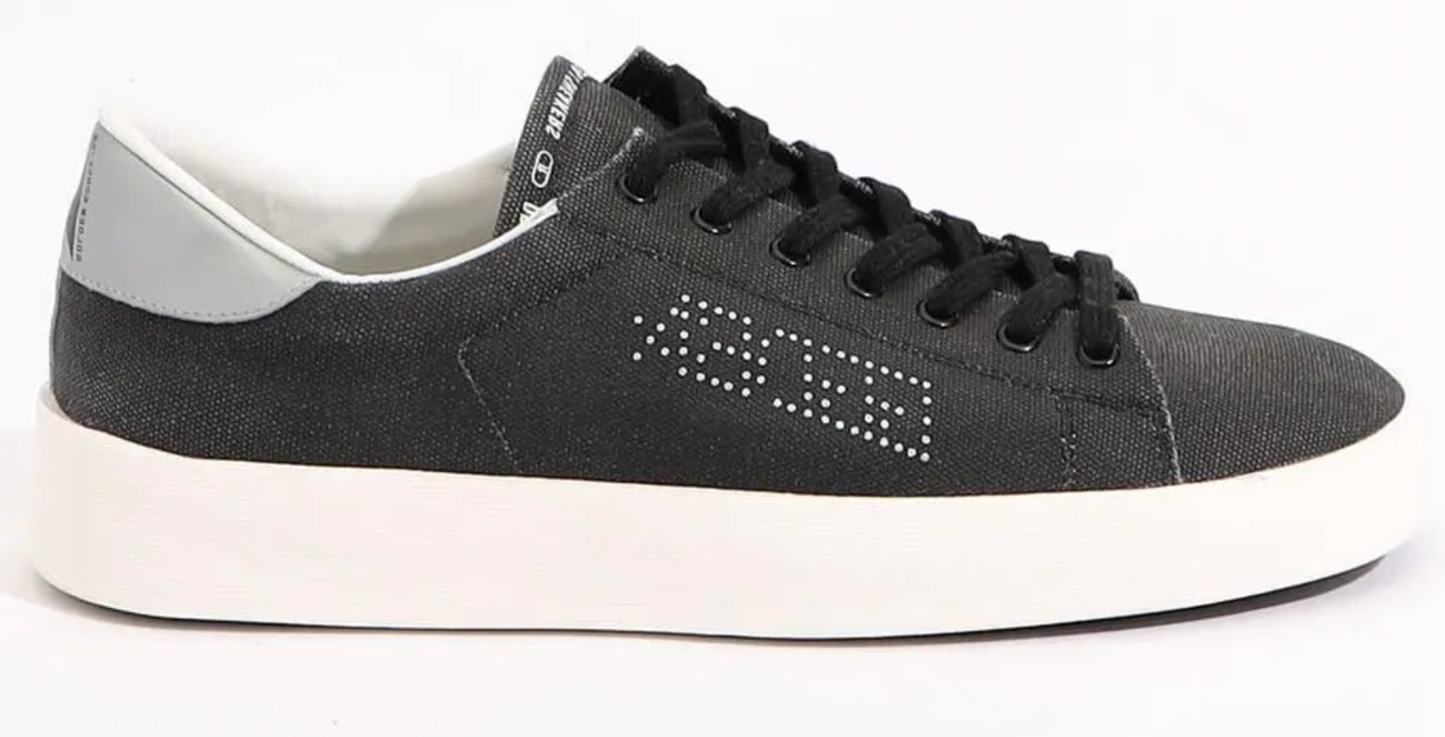 Black Leather Women Sneaker