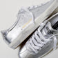 Silver Leather Women Sneaker