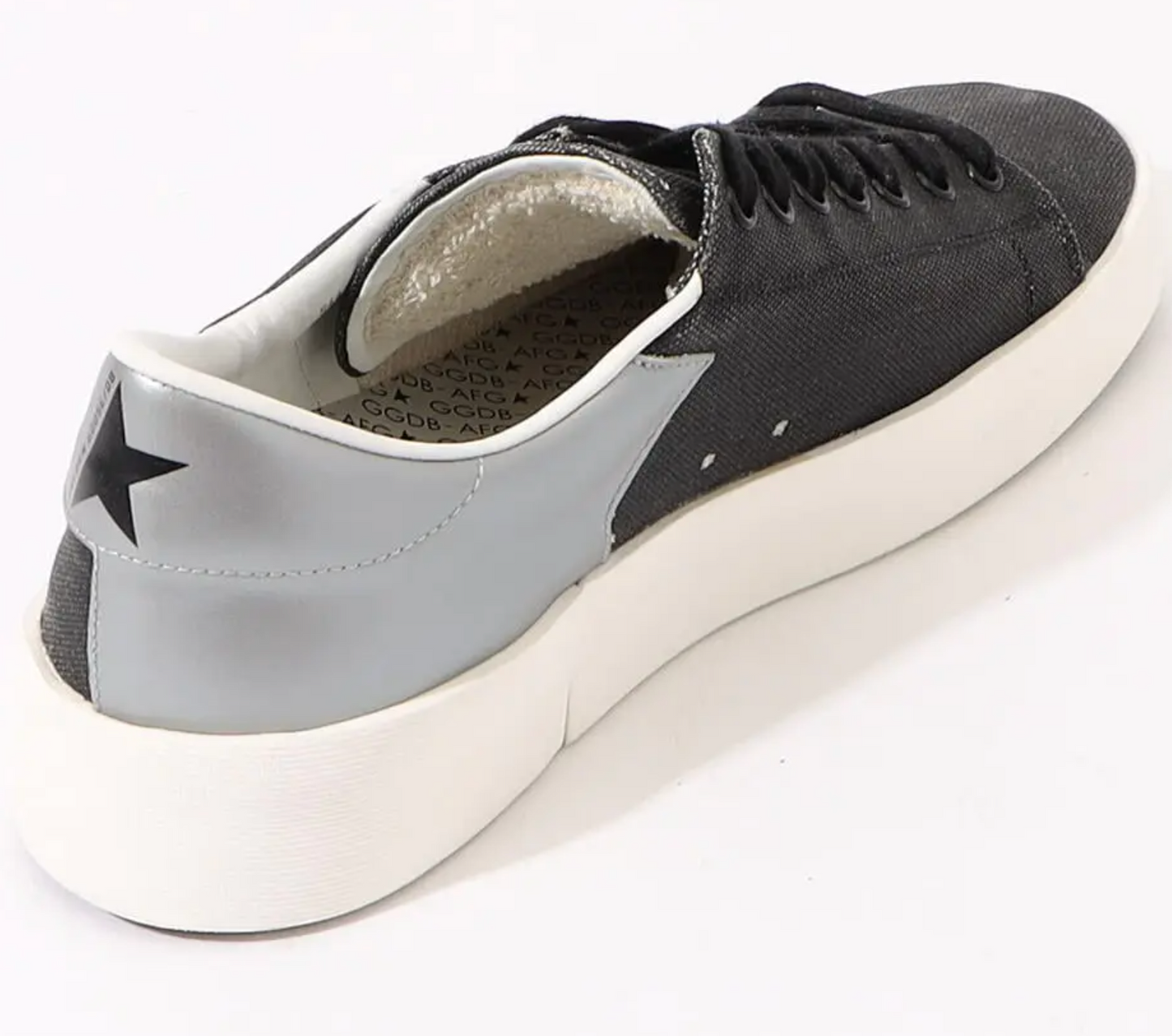 Black Leather Women Sneaker