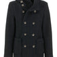 Blue Polyester Men Jacket