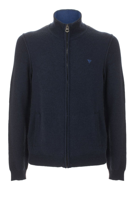 Blue Wool Men Sweater