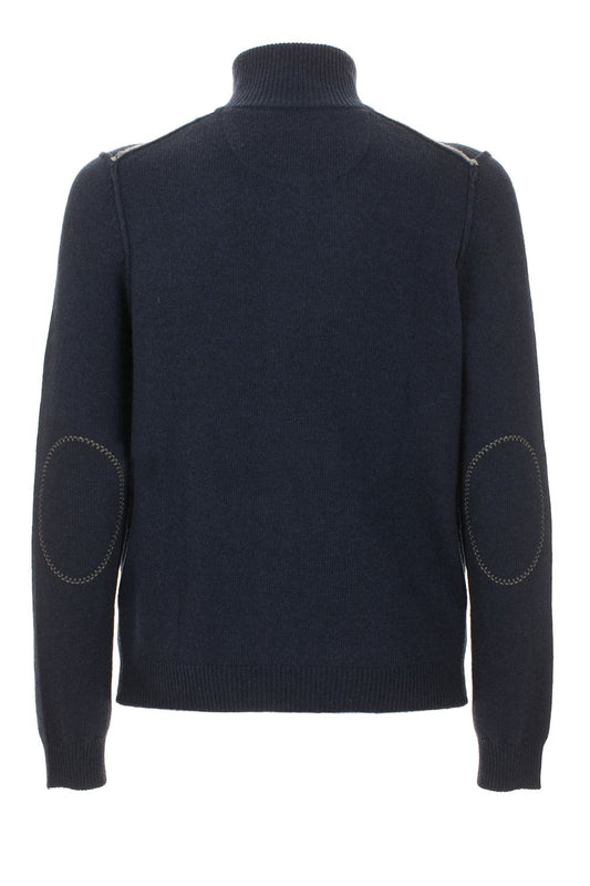 Blue Wool Men Sweater