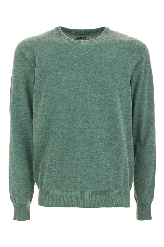 Green Wool Men Sweater