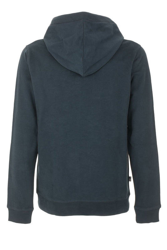 Blue Cotton Men Sweater