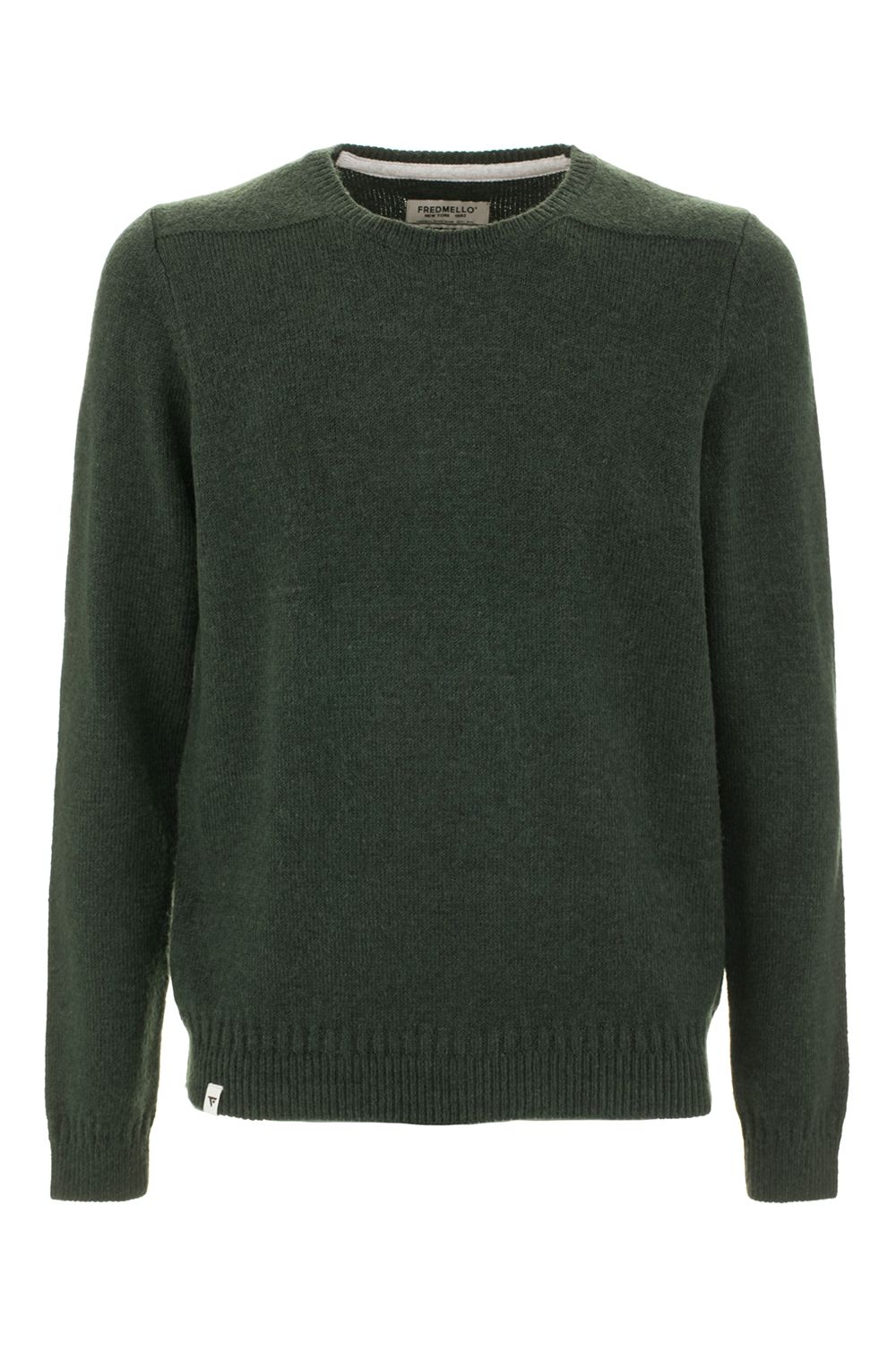 Green Cotton Men Sweater