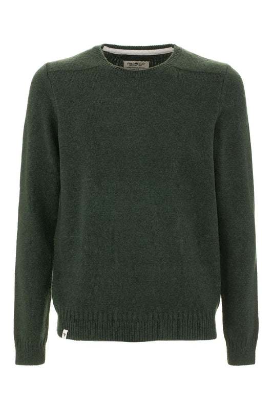 Green Cotton Men Sweater