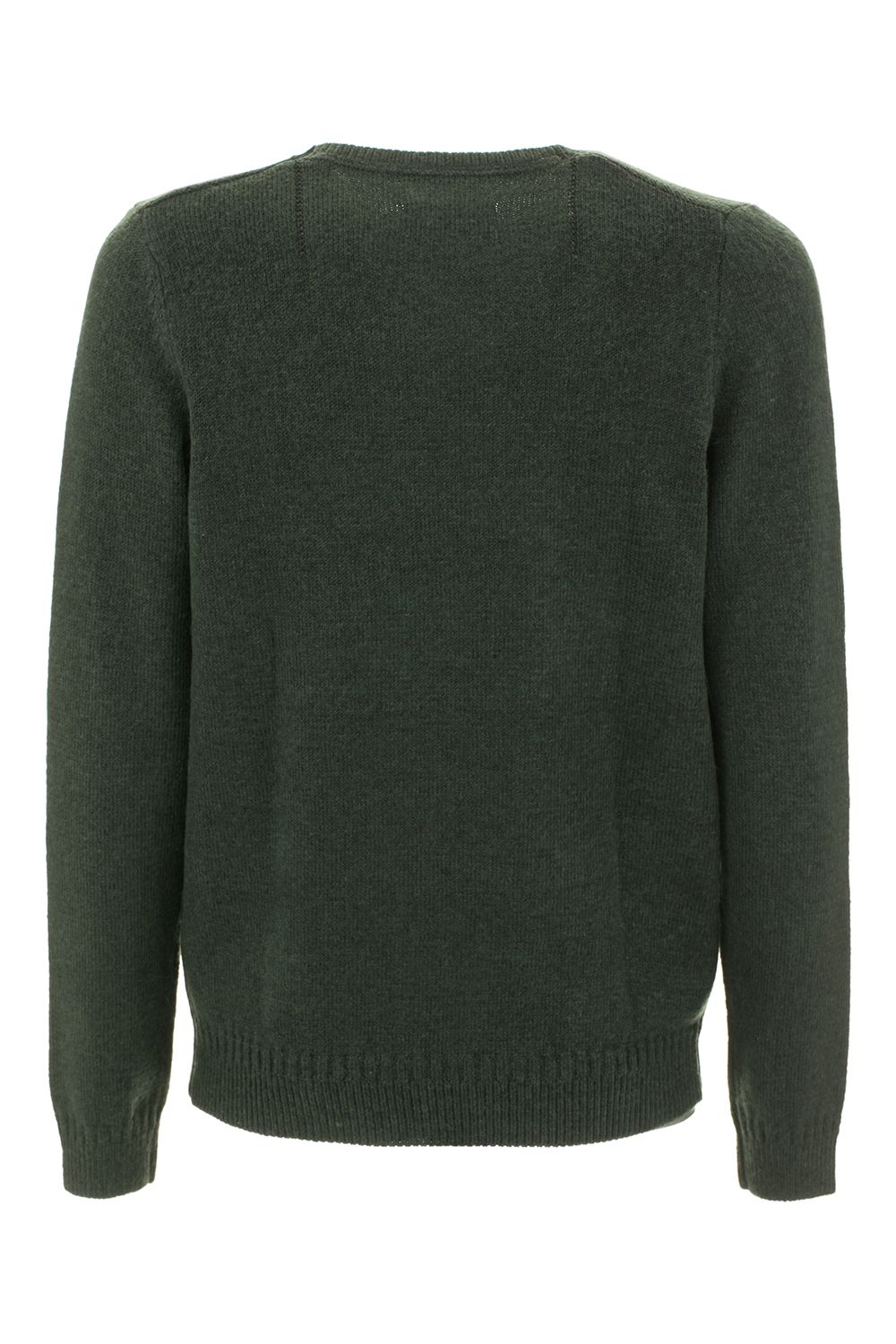 Green Cotton Men Sweater