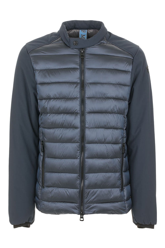Blue Poliammide Men Jacket