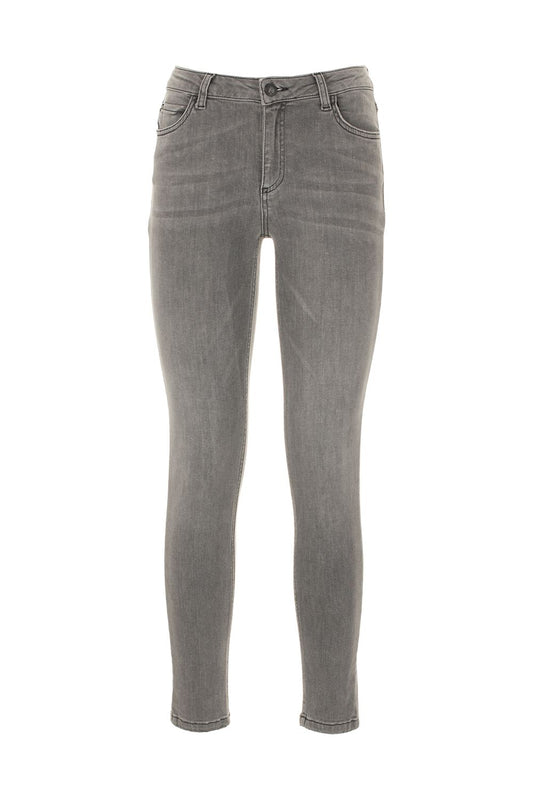 Gray Cotton Women's Jeans