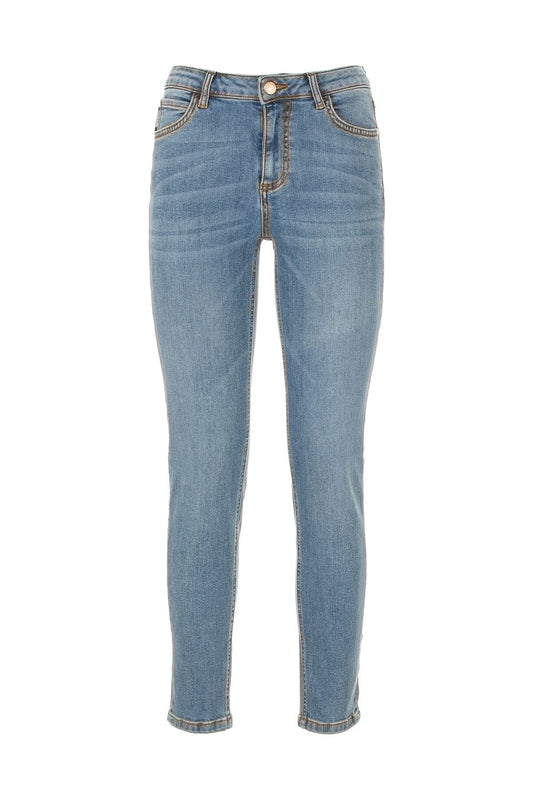 Light Blue Cotton Women Jeans