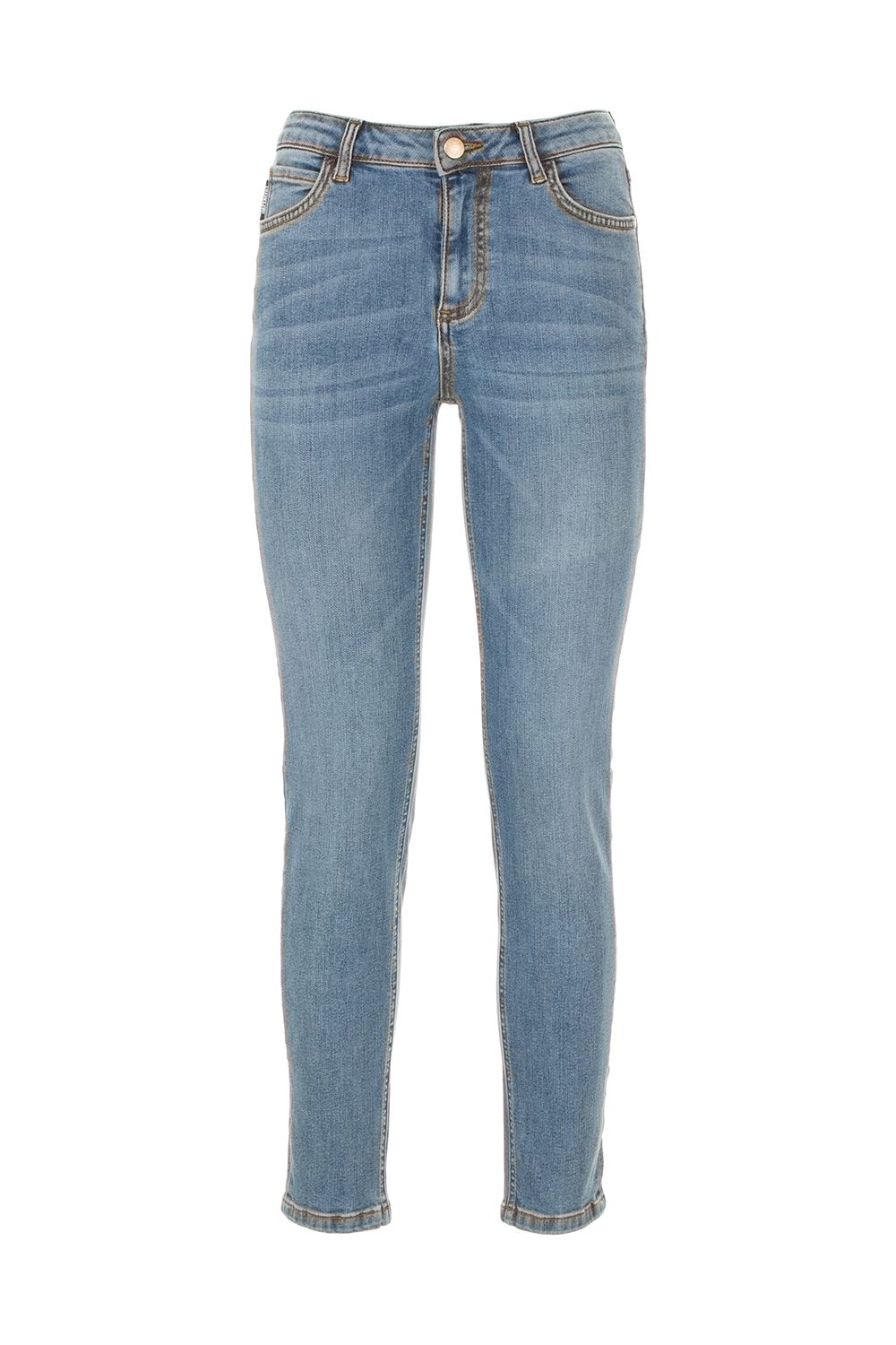 Light Blue Cotton Women Jeans