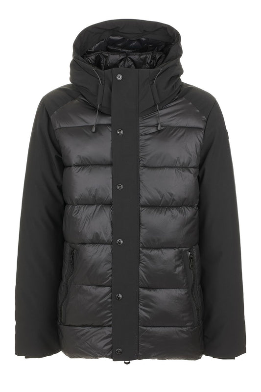 Black Polyester Men Jacket