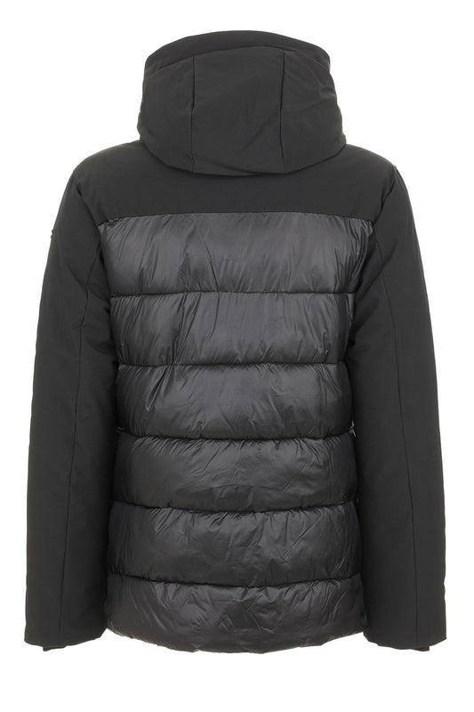 Black Polyester Men Jacket