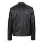 Chic Faux Leather Zip Jacket with Openwork Sleeves