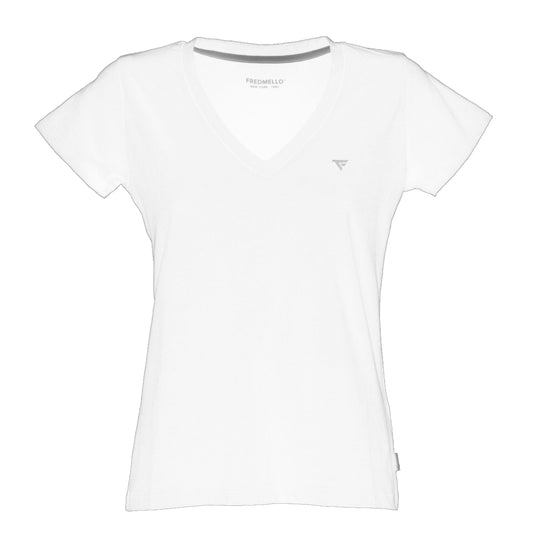 White Cotton Women T-Shirt