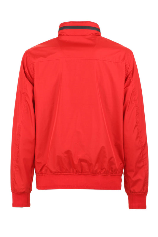 Red Polyester Men Jacket