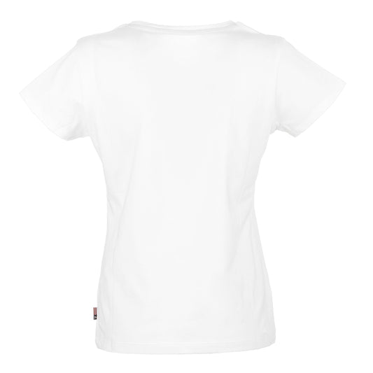 White Cotton Women T-Shirt