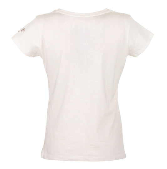 White Cotton Women T-Shirt