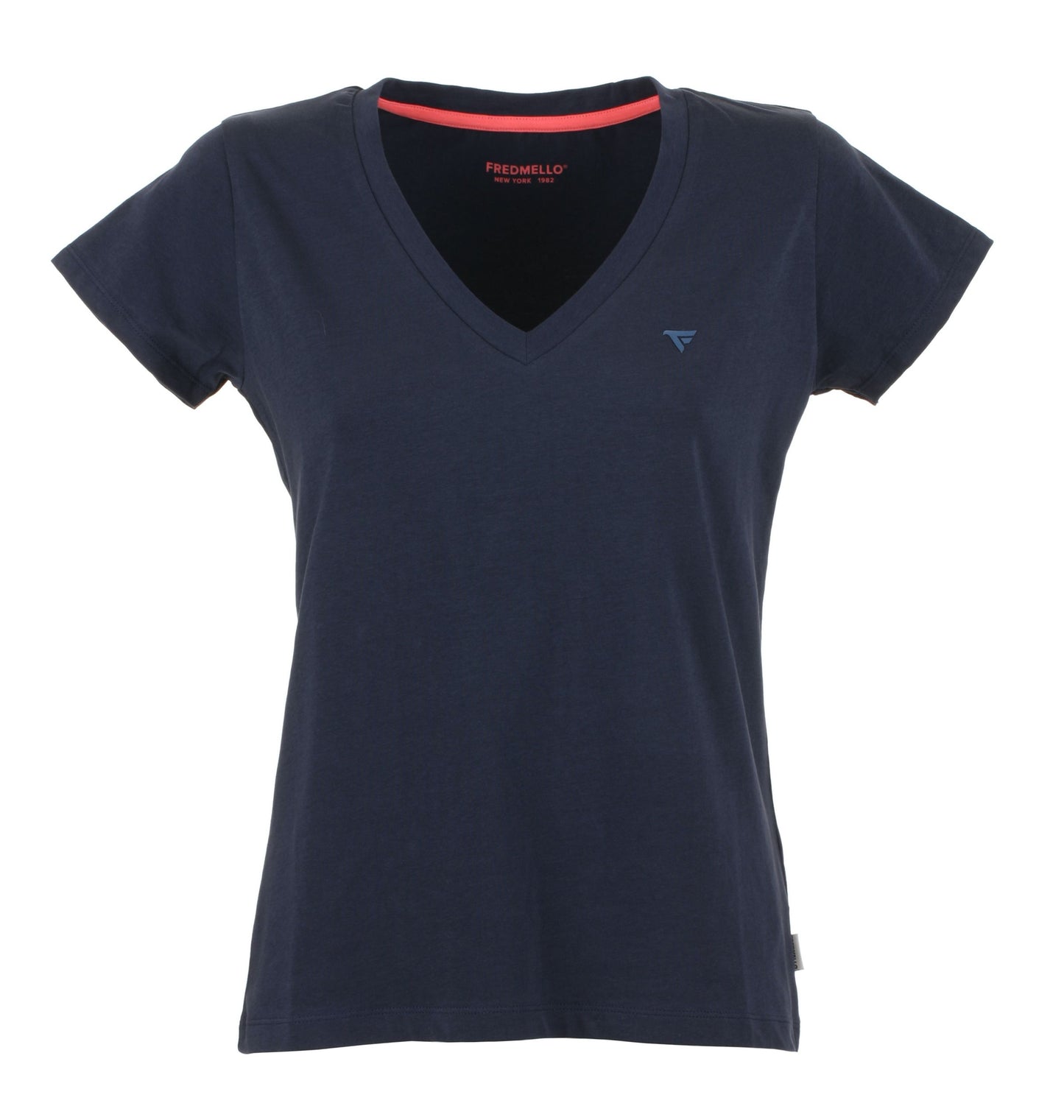 Blue Cotton Women T-Shirt