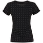 "Black Cotton Women T-Shirt"